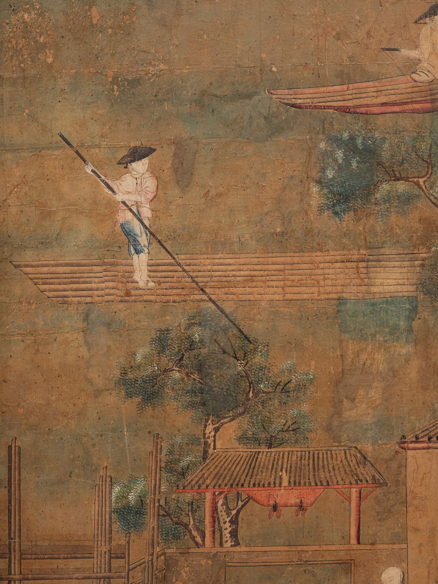 SEVENTEEN LARGE PANELS ON PAPER, China, Qing dynasty, 18th century - Bild 19 aus 27