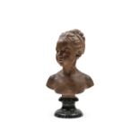 TERRACOTTA SCULPTURE DEPICTING A YOUNG GIRL, France, 19th century
