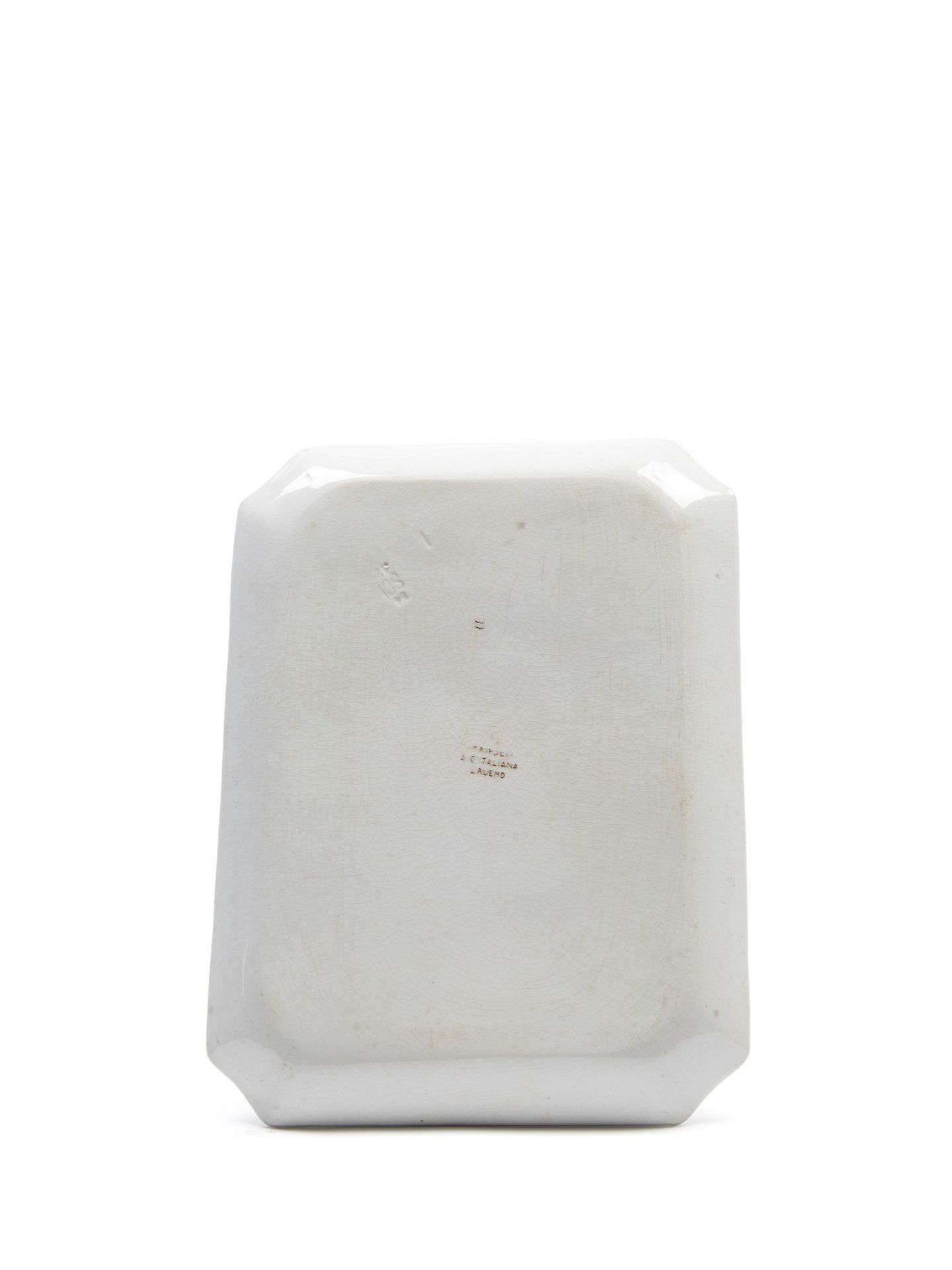 CERAMIC SAUCER, LANDSCAPE OF ITALIAN TRIPOLI, 20th century - Bild 2 aus 2