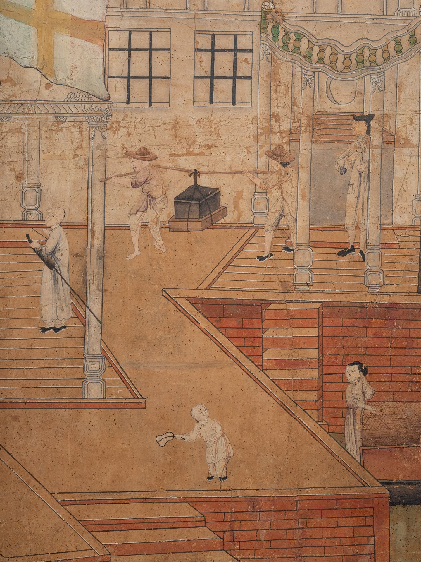 SEVENTEEN LARGE PANELS ON PAPER, China, Qing dynasty, 18th century - Bild 26 aus 27