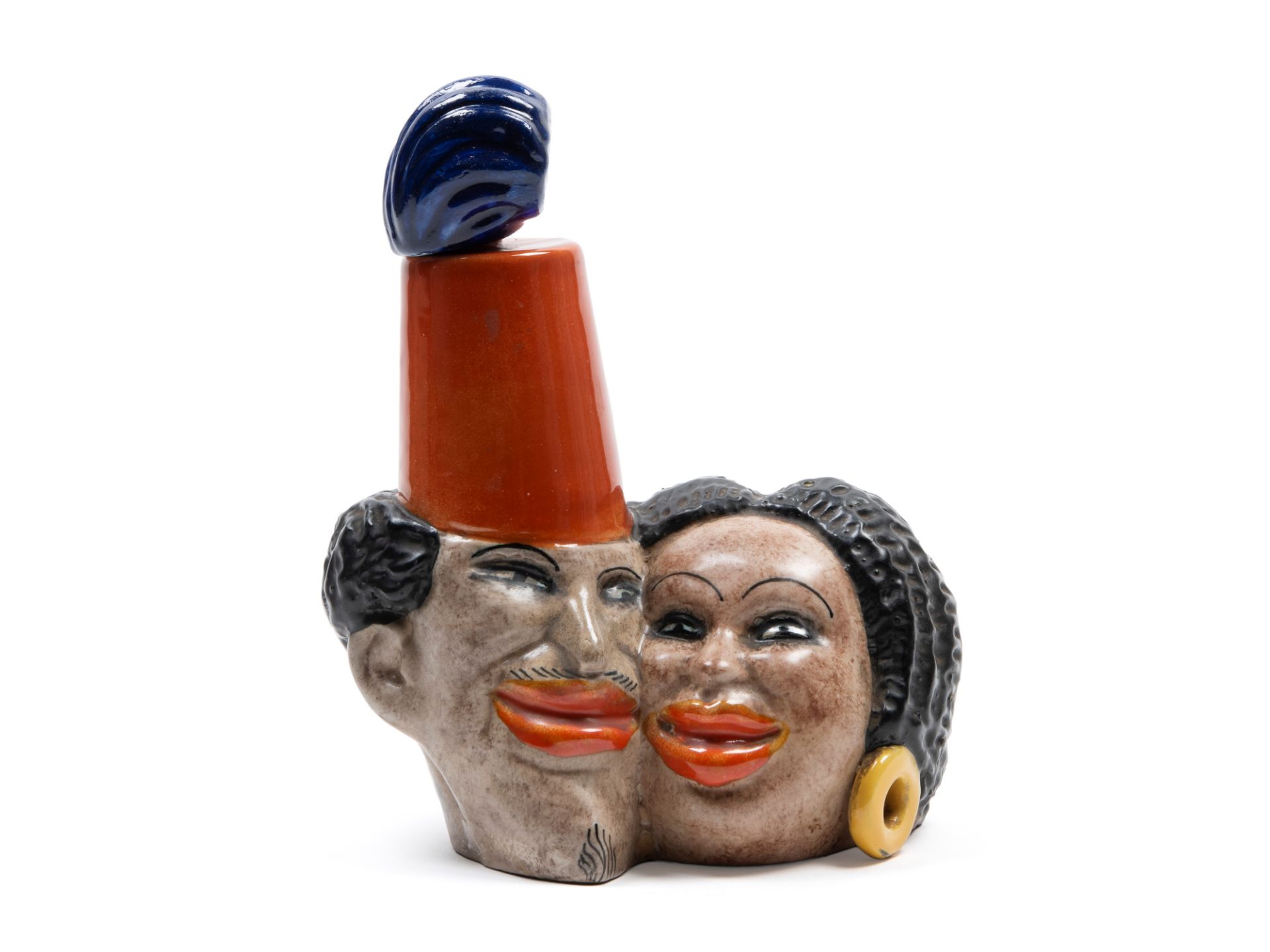 ABYSSINIANS IN POLYCHROME CERAMIC, MGA MANUFACTURE, 1930sâ€“40s