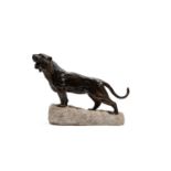 BRONZE SCULPTURE DEPICTING A TIGER, 20th century