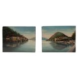 PAIR OF VIEWS OF LAKE LUGANO,