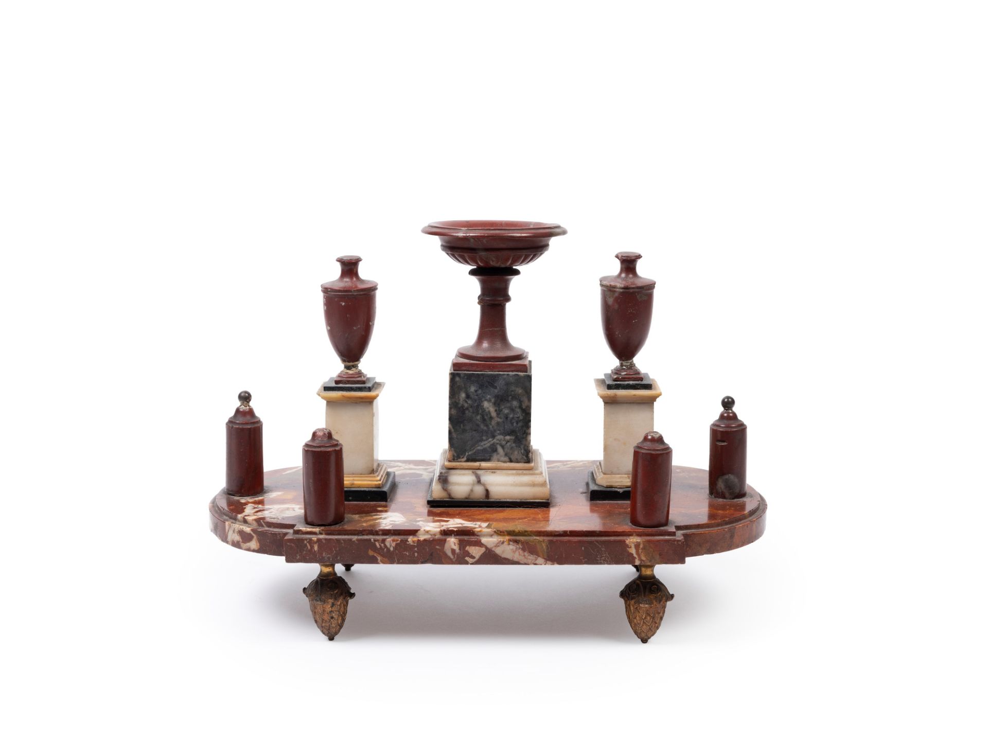 Grand Tour marble inkwell, Rome, early 19th century - Bild 2 aus 2