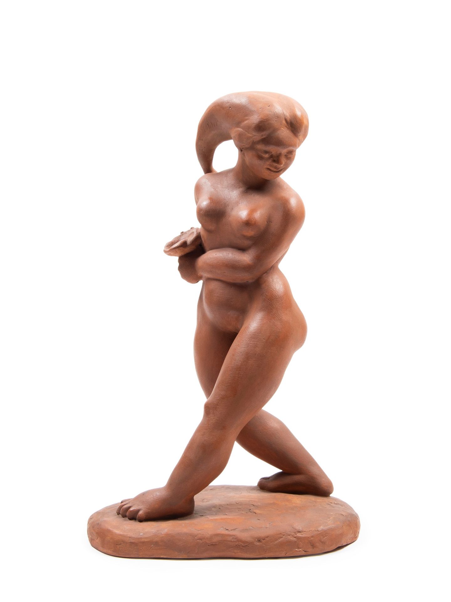 TERRACOTTA SCULPTURE DEPICTING A NUDE WOMAN, 1987