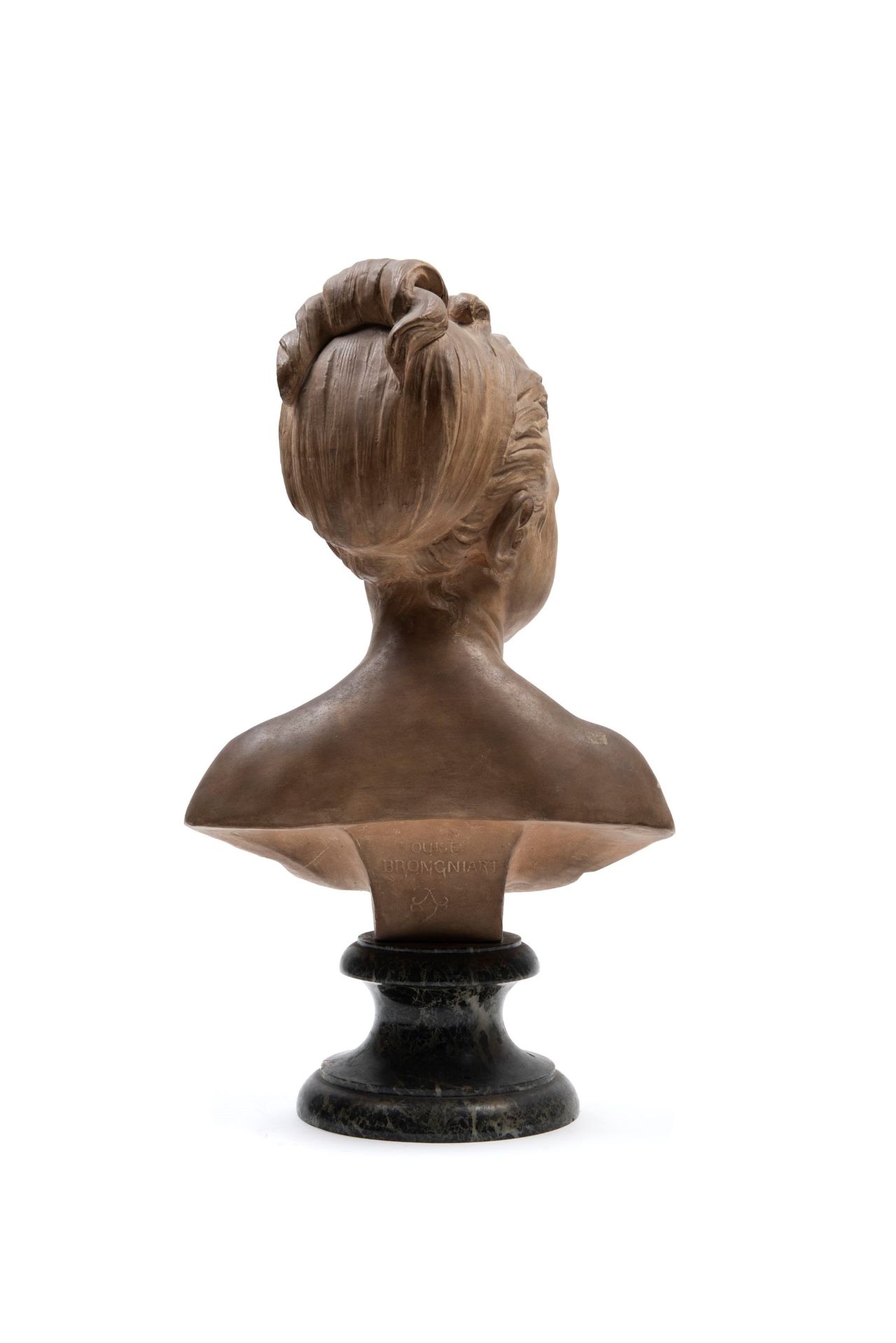 TERRACOTTA SCULPTURE DEPICTING A YOUNG GIRL, France, 19th century - Bild 2 aus 3