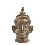 BRONZE SCULPTURE DEPICTING A MUKHALINGA, India, 19th century