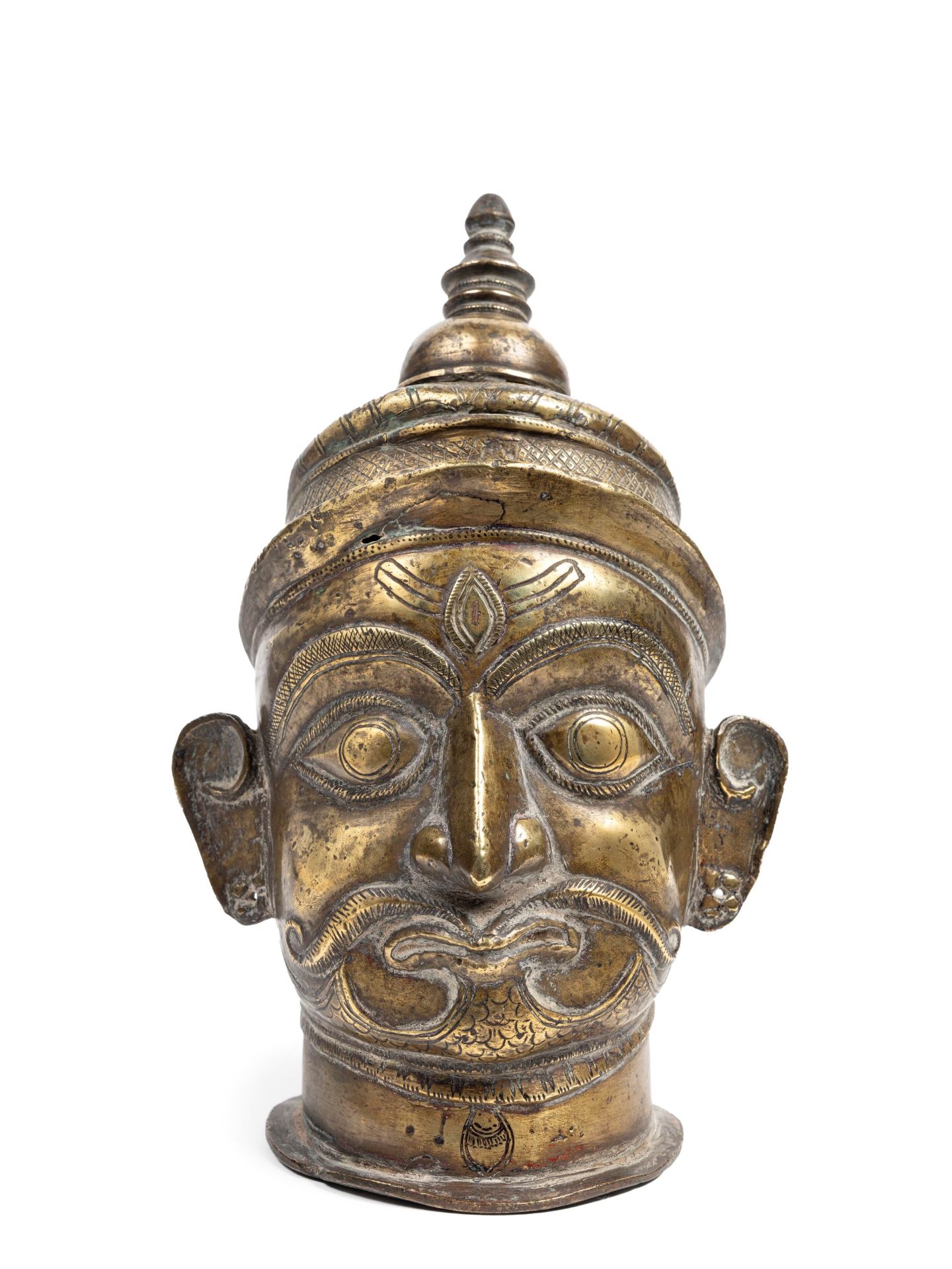 BRONZE SCULPTURE DEPICTING A MUKHALINGA, India, 19th century