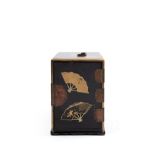 SMALL KODANSU IN BLACK AND GOLD LACQUER, Japan, Meiji period (1868-1912)