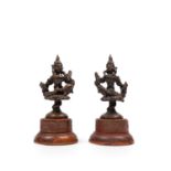 TWO BRONZE FIGURES, Java, XVII/XVIII century