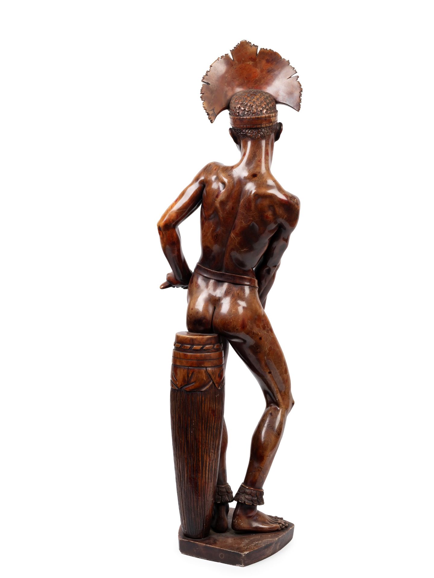 ALABASTER SCULPTURE DEPICTING A MOORISH WARRIOR, 19th century - Bild 2 aus 4