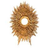 SUNBURST CARVED AND GILDED WOODEN FRAME, 19th century