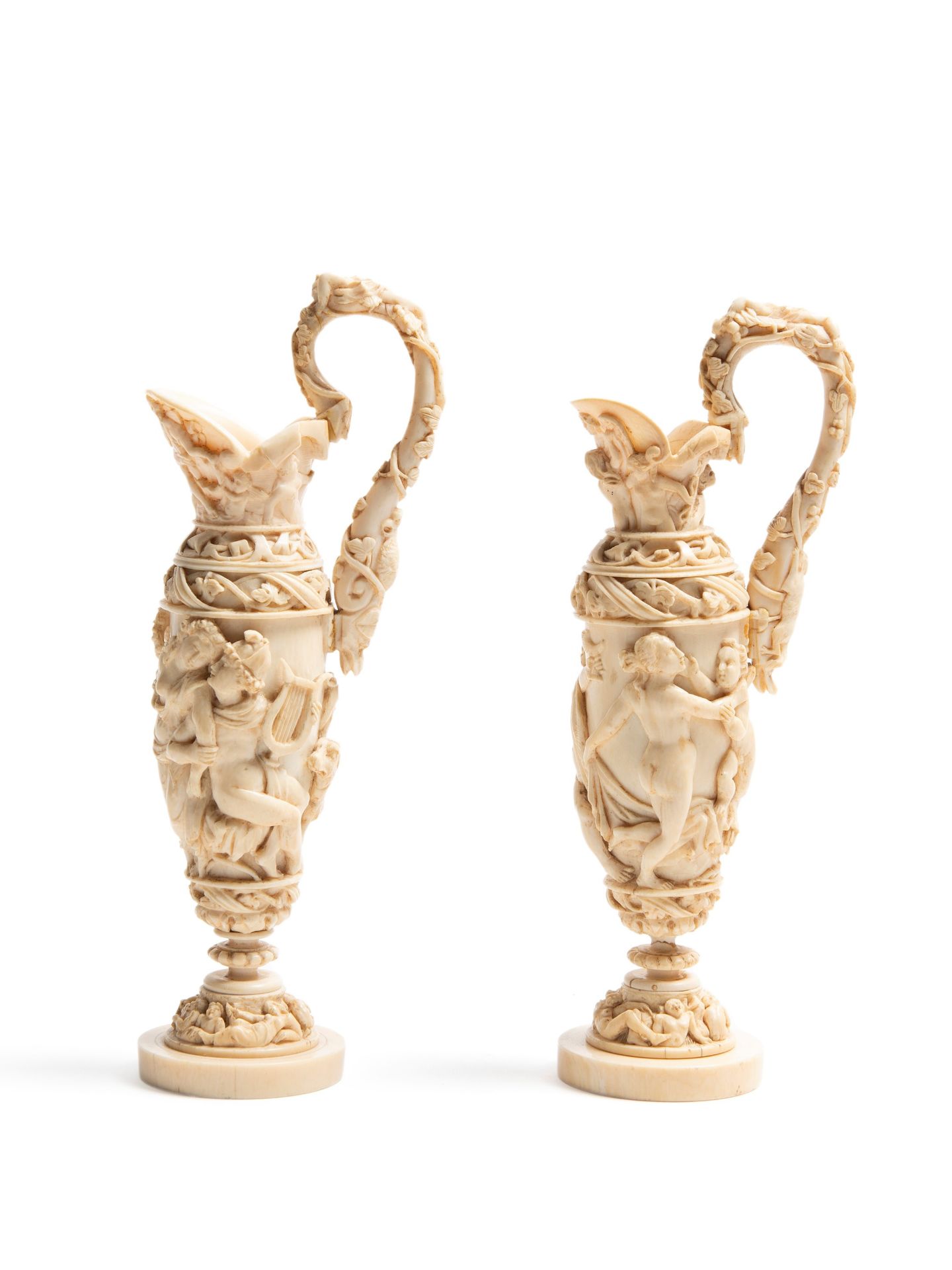 â˜¼A PAIR OF IVORY EWERS, Germany, 18/19th century - Bild 2 aus 5