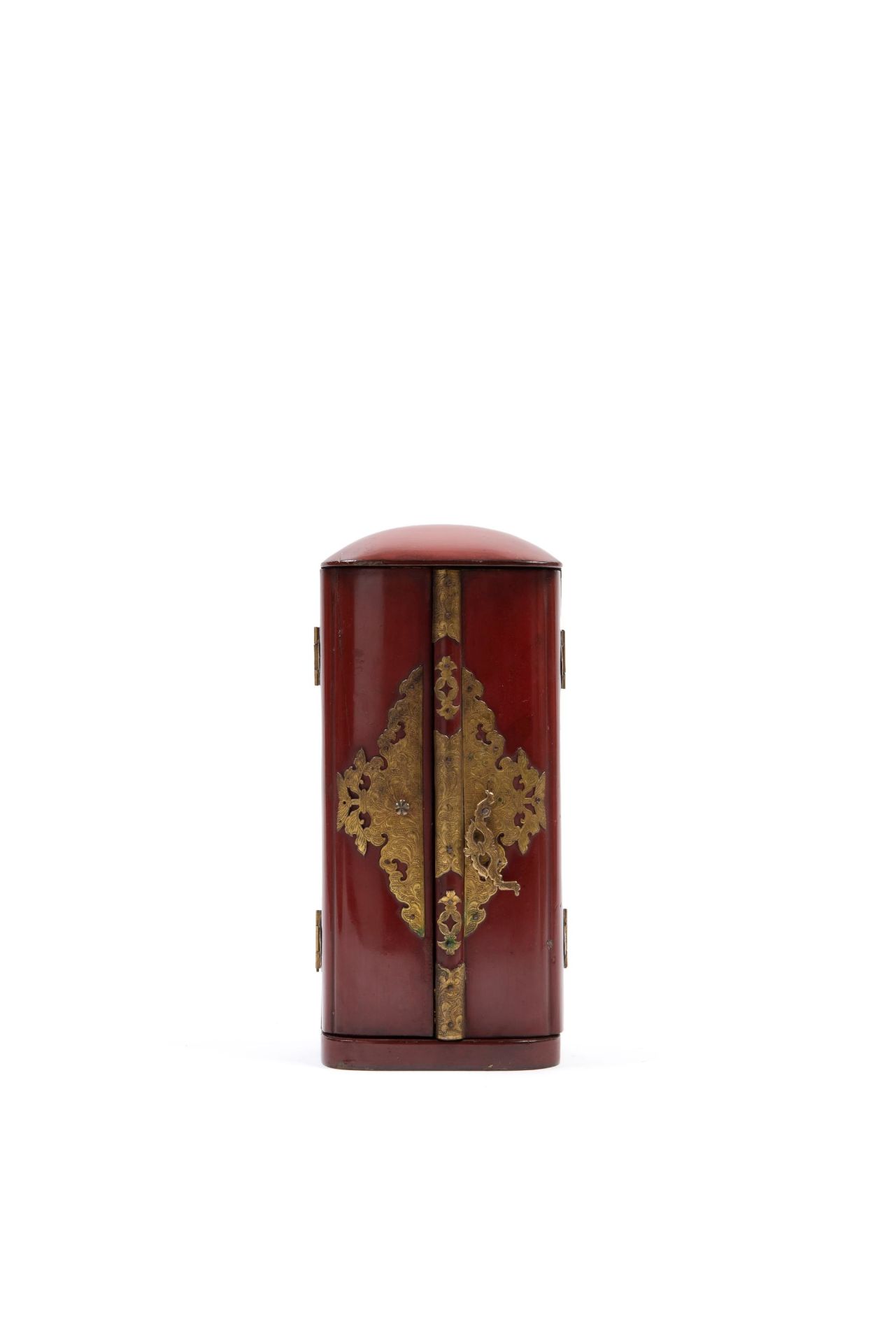 TRAVEL BUDDHIST SHRINE IN RED AND GOLD LACQUER, Japan, Meiji period (1868-1912) - Bild 2 aus 2