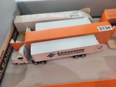 Winross Truck With Van Trailer