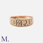 An Antique Rose Gold Mizpah Ring