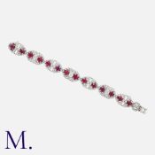 A Burma Ruby and Diamond Bracelet