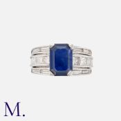 A Ceylon No Heat Colour Change Sapphire and Diamond Ring