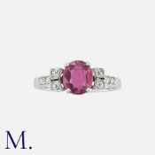 A Ruby And Diamond Ring