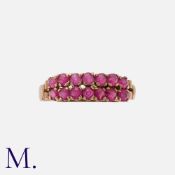An Antique Double Row Ruby Ring