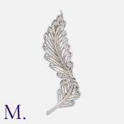 A Diamond Leaf Brooch