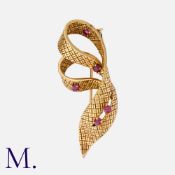 BOUCHERON. A Ruby Clip Brooch