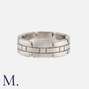 CARTIER. A Maillon Band in 18K white gold, with the famous brick link design. Signed Cartier and