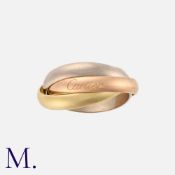 CARTIER. Trinity Rings in 18ct yellow, white and rose gold. Signed Cartier to the outside of the