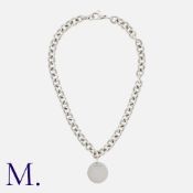 TIFFANY & Co. A Dog Tag Necklace, Marked Tiffany & Co, 925. Size: 40cm Weight: 68.6g.