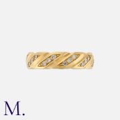 A Diamond Band in 18K yellow gold set with diamonds around the band (TDW: approx. 0.30ct).