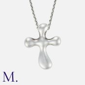 TIFFANY & Co. An Elsa Peretti Cross Pendant Necklace, Marked Tiffany & Co, Elsa Peretti, 925, SPAIN.