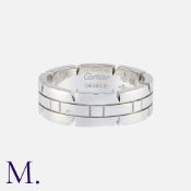 CARTIER. A Tank Francaise Band in 18K white gold with Tank Francaise patterning. Signed Cartier