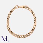 A Curb Link Bracelet in 9 carat rose gold, comrpsising a series of interlocking cur links