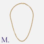 A Gold Rolo Link Chain in 9ct yellow gold, with lobster clasp fastening. Clasp marked '375'