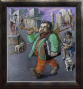 JOHN JOHNSTONE SSA (SCOTTISH b. 1941), ARTIST ON THE MOVE