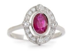 RUBY AND DIAMOND RING,