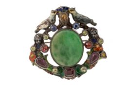 AUSTRO-HUNGARIAN BROOCH, LATE 19TH CENTURY