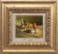 BRITISH SCHOOL, STILL LIFE ON BOARD