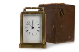 LATE VICTORIAN BRASS CARRIAGE CLOCK, C.1890/1900