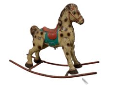 VINTAGE 1950'S TIN PLATE ROCKING HORSE,