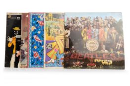 THE BEATLES, SGT PEPPER'S LONELY HEARTS CLUB BAND VINYL ALBUM, AND OTHER VINYL RECORDS