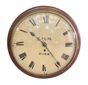 EARLY VICTORIAN WALL CLOCK, C.1840