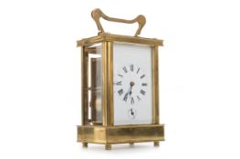 GEORGE V BRASS CARRIAGE CLOCK, EARLY 20TH CENTURY