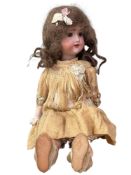 GERMAN SIMON AND HALBIG BISQUE HEADED DOLL,