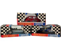 THREE SCALEXTRIC RACE TUNED CARS,
