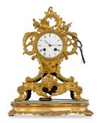 LOUIS XIV STYLE FRENCH ORMOLU MANTEL CLOCK, 19TH CENTURY