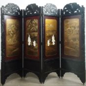 JAPANESE FOLDING DRESSING SCREEN, LATE 19TH CENTURY