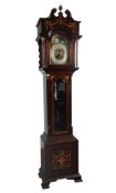 EDWARDIAN SCOTTISH INLAID MAHOGANY LONGCASE CLOCK, EARLY 20TH CENTURY