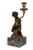 BRONZE TABLE CANDLESTICK, EARLY 19TH CENTURY
