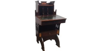 ARTS & CRAFTS MAHOGANY STAINED DESK, LATE 19TH CENTURY